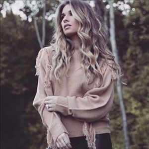 Kittenish fringe sweater